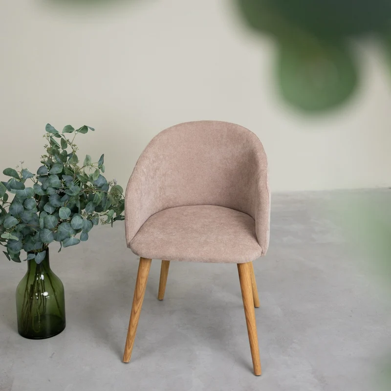 Chaise en bois massif de chêne Ana, revêtement - NordicStory