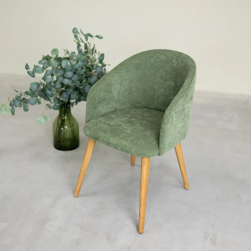 Chaise en bois massif de chêne Ana, revêtement - NordicStory