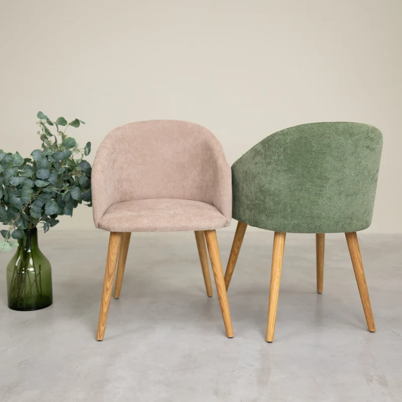 Chaise en bois massif de chêne Ana, revêtement - NordicStory