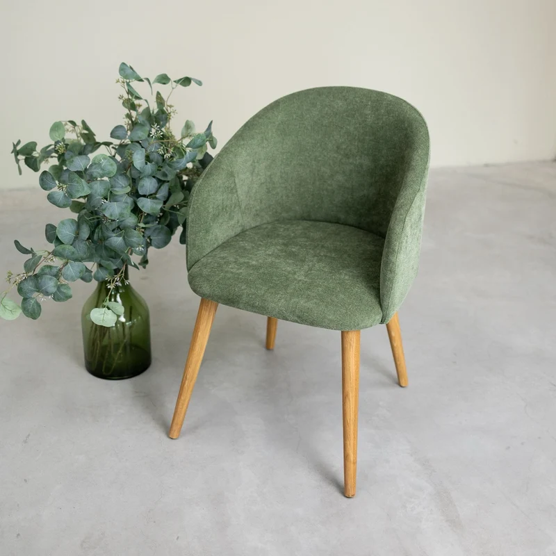 Chaise en bois massif de chêne Ana, revêtement - NordicStory