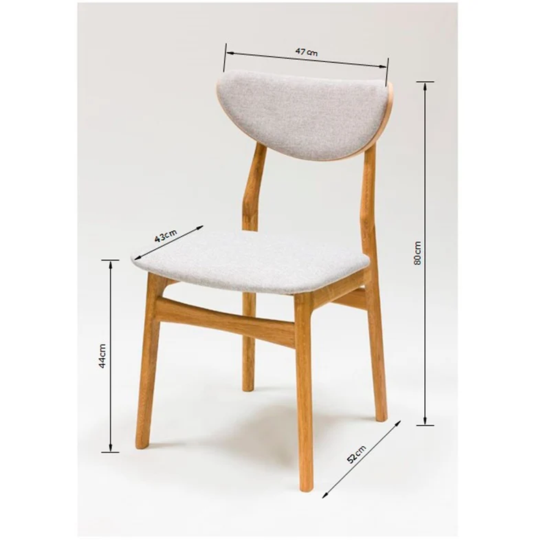 Chaise en bois massif de chêne Maxwell, revêtement - Lot de 2 ou 4 chaises - NordicStory