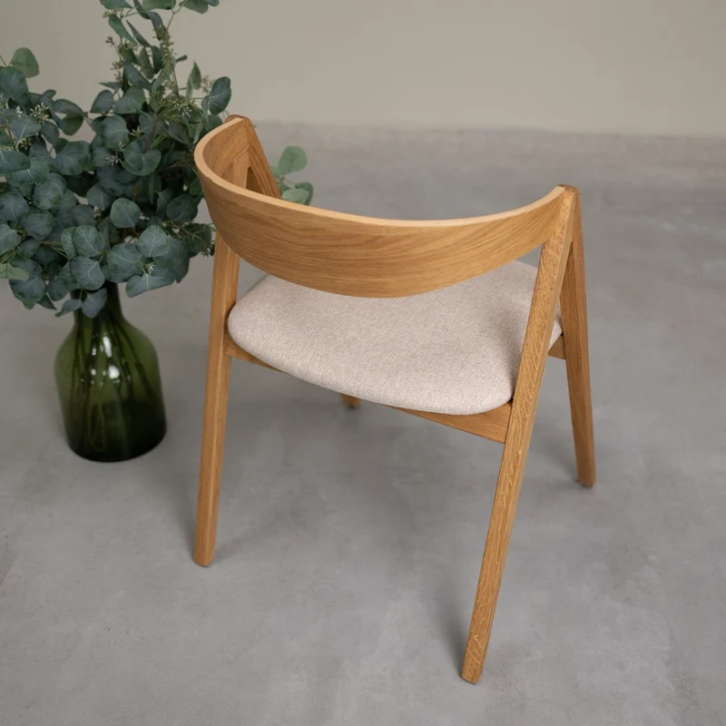 Chaise en bois massif de chêne naturel Oscar, revêtement - Lot de 2 ou de 4 chaises - NordicStory