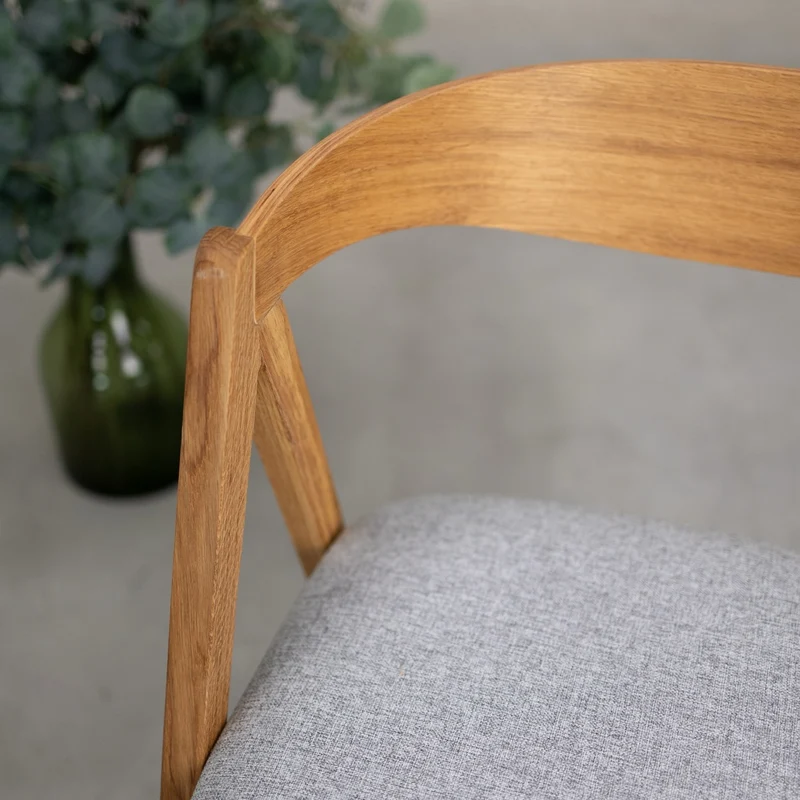 Chaise en bois massif de chêne naturel Oscar, revêtement - Lot de 2 ou de 4 chaises - NordicStory