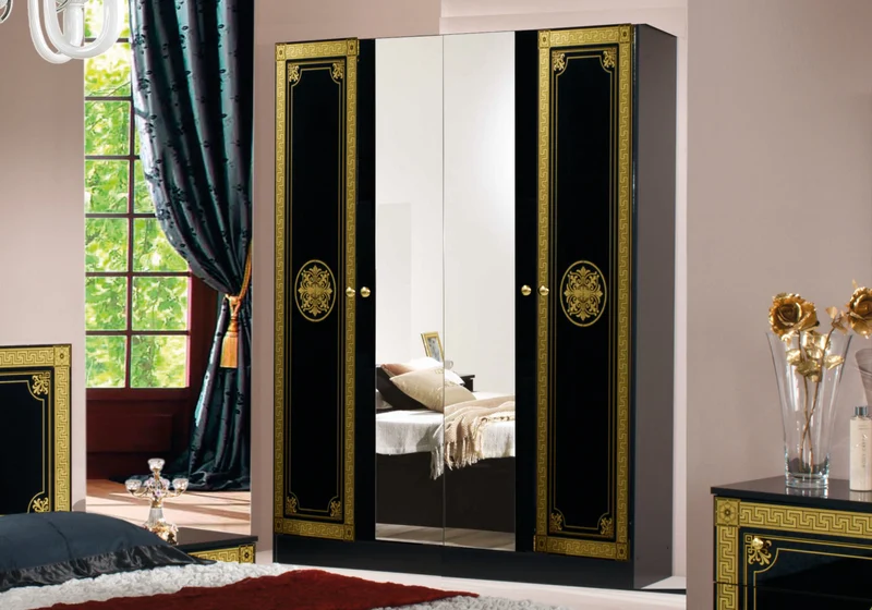Chambre complète italienne noir et or - Luna