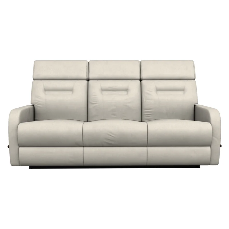 Sofa inclinable en cuir beige pâle - Lennon