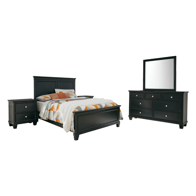 Mobilier de chambre à coucher 5 pièces Simple / Double / Grand / Très grand - Lanolee
