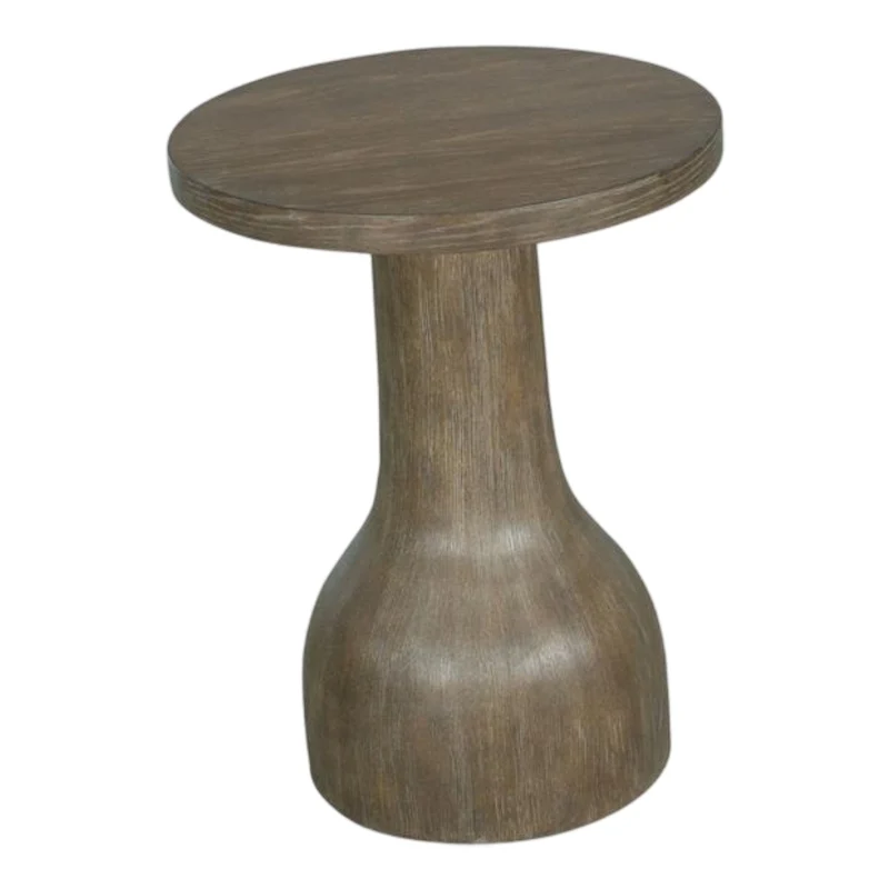 Table de bout en bois/placage de chêne brun grisâtre - Bosley