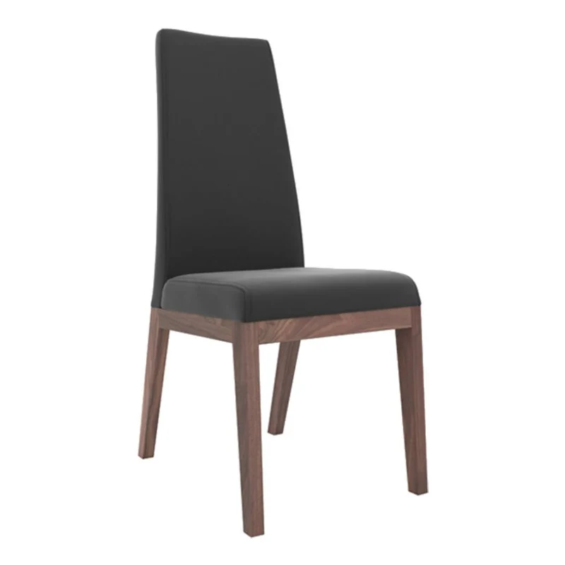 Chaise de salle à manger aspect cuir noir - Condo