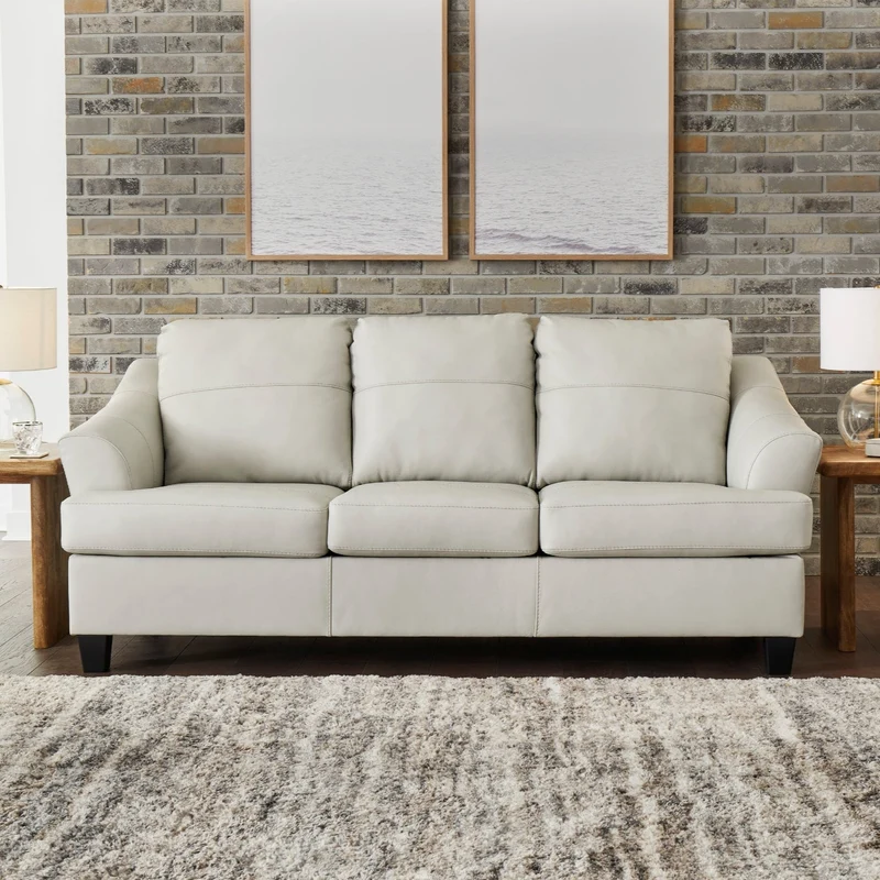 Sofa en cuir blanc coconut - Genoa