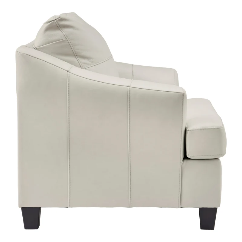 Fauteuil en cuir blanc coconut - Genoa
