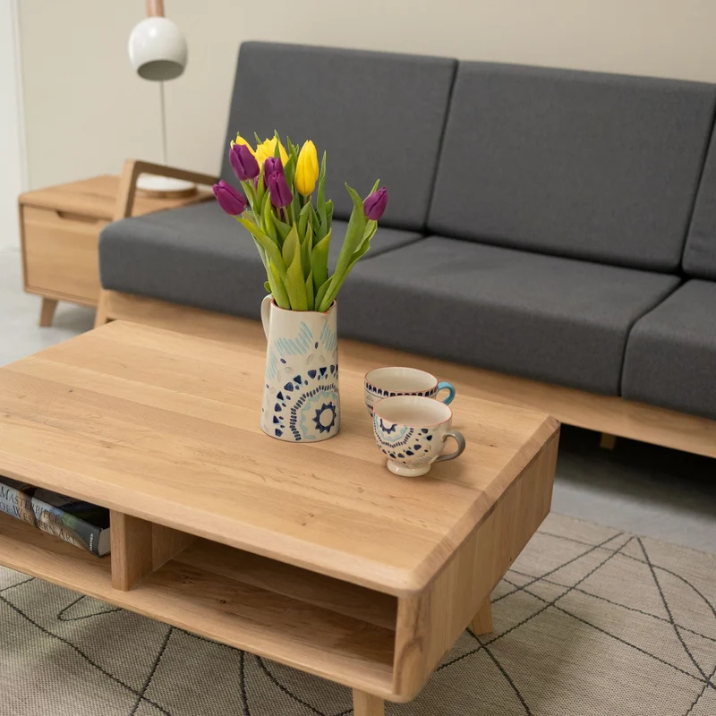 Table basse en bois massif Suède 1 – NordicStory