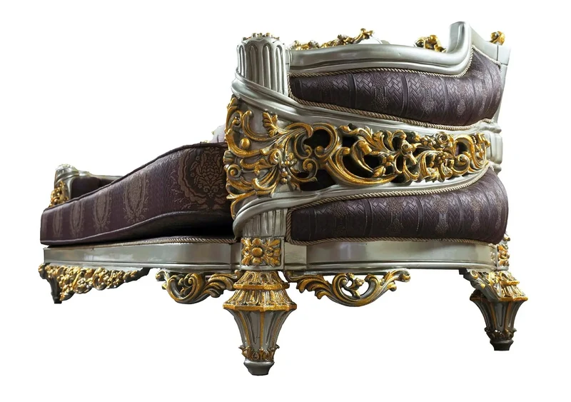 Ensemble canapé baroque violet INCI