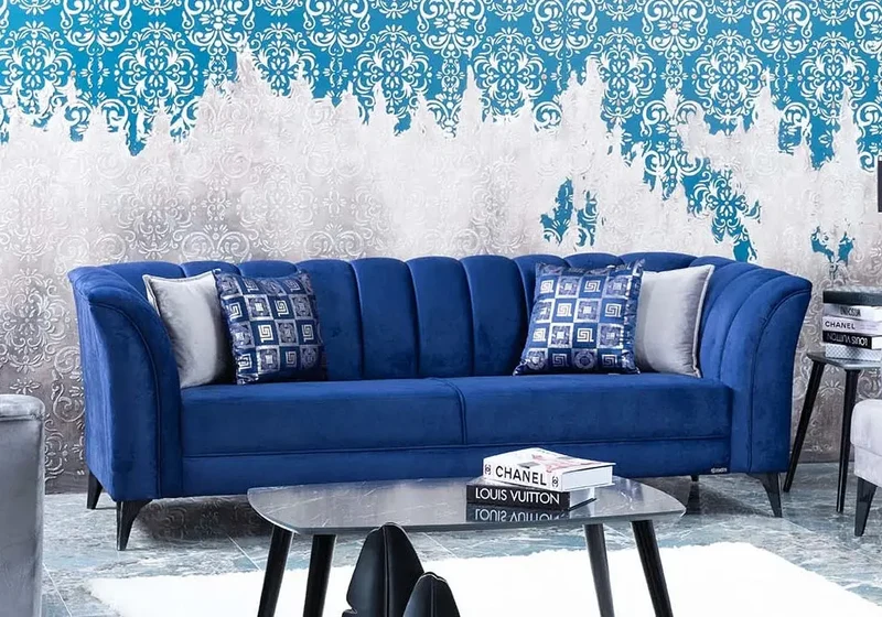Ensemble canapé modern bleu marine BODRUM