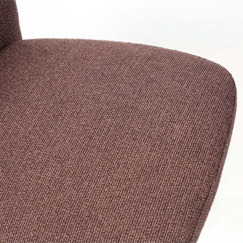 Chaise de salle à manger rembourrée en tissu et métal noir mat - Denny