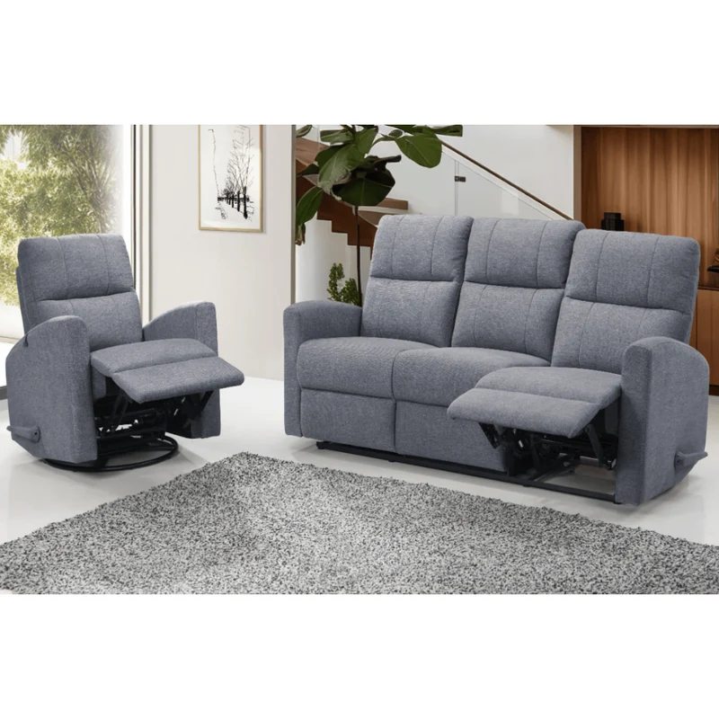 Fauteuil berçant, pivotant et inclinable en tissu - Florence