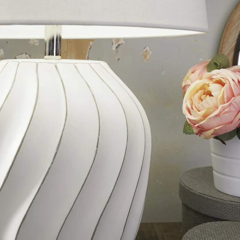 Lampe de table en papier composite blanc 23 po. - Hidago