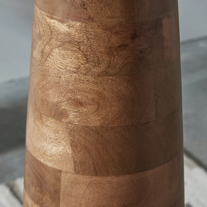 Lampe sur pied en bois brun naturel 58 po. - Danset
