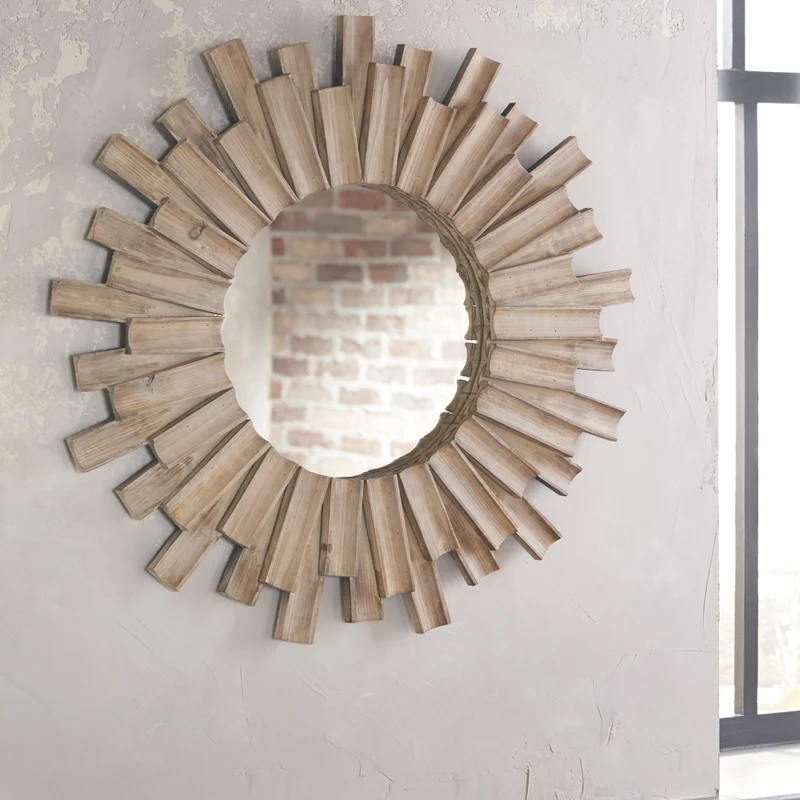 Miroir avec cadre en bois naturel 32 po - Donata