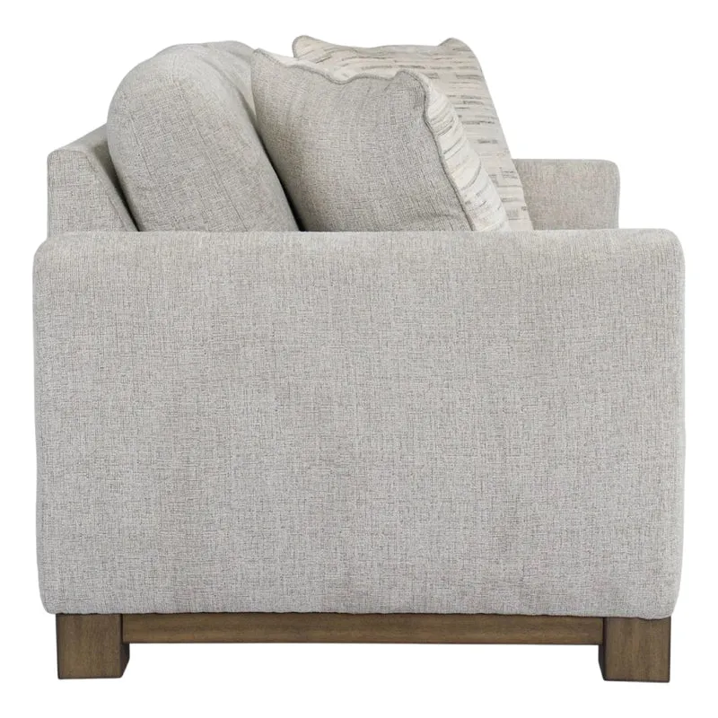 Causeuse en tissu gris pâle avec coussins - MarinaMae
