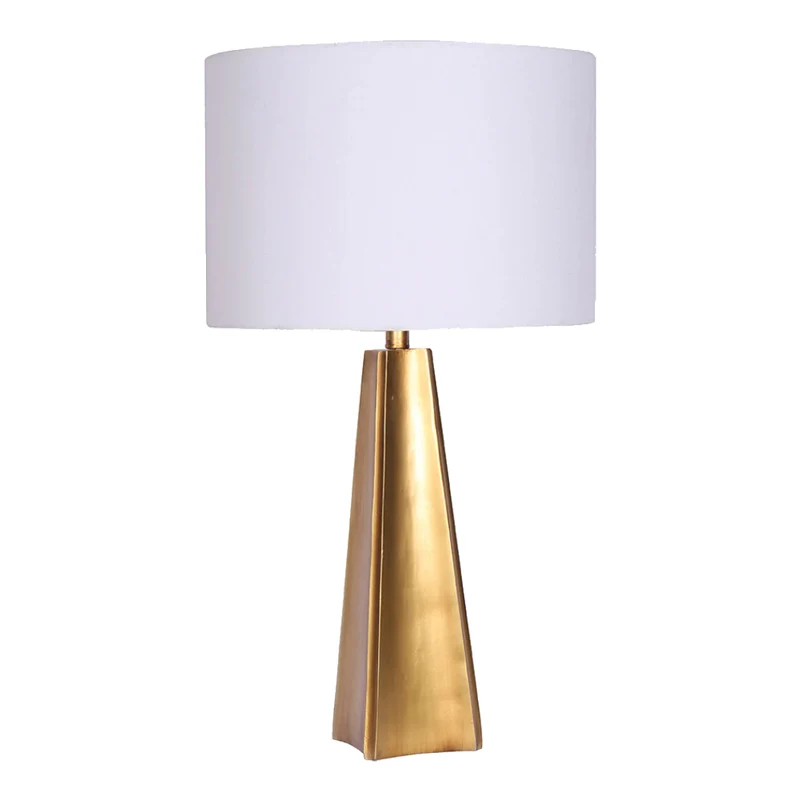 Lampe de table en métal doré 27 po. - Karson
