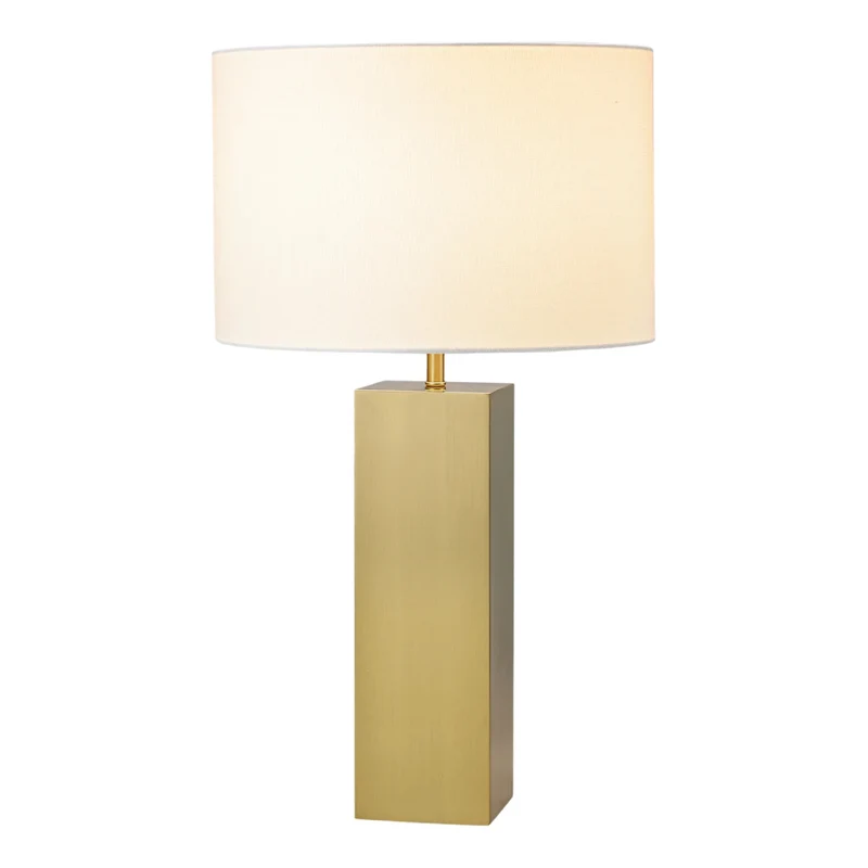 Lampe de table en métal doré 26 po. - Essentiel