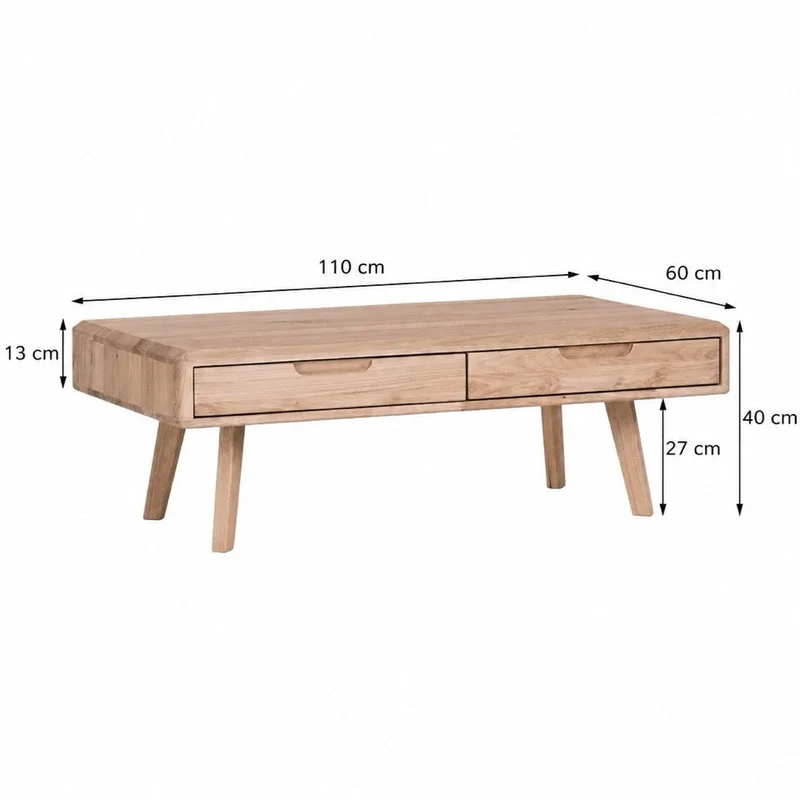 Table basse en bois massif Suède – NordicStory