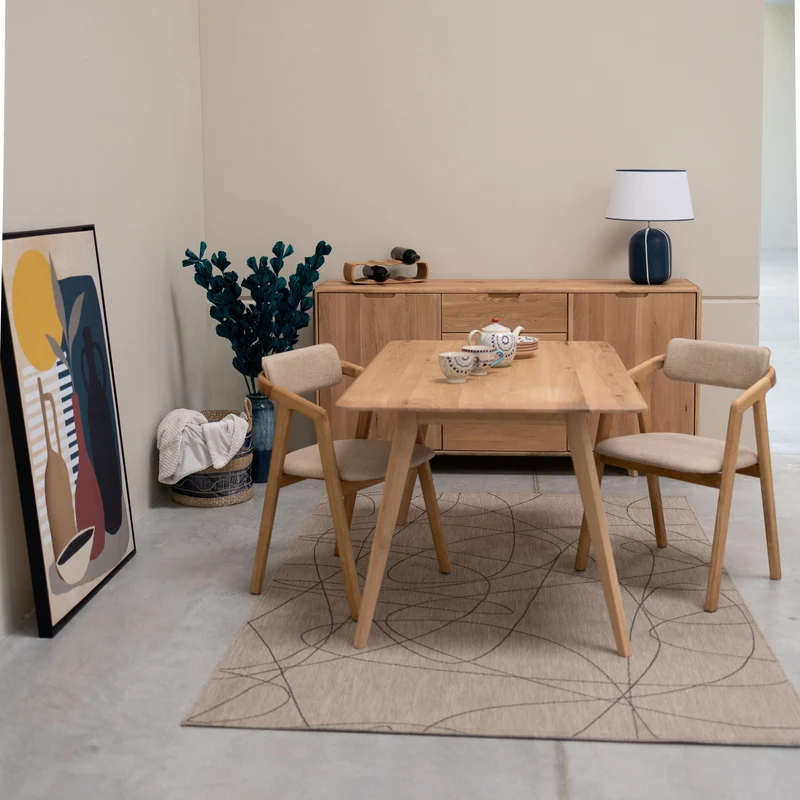 Table à manger fixe en bois massif Suède - NordicStory