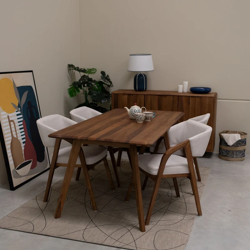 Table à manger fixe en bois massif Suède - NordicStory