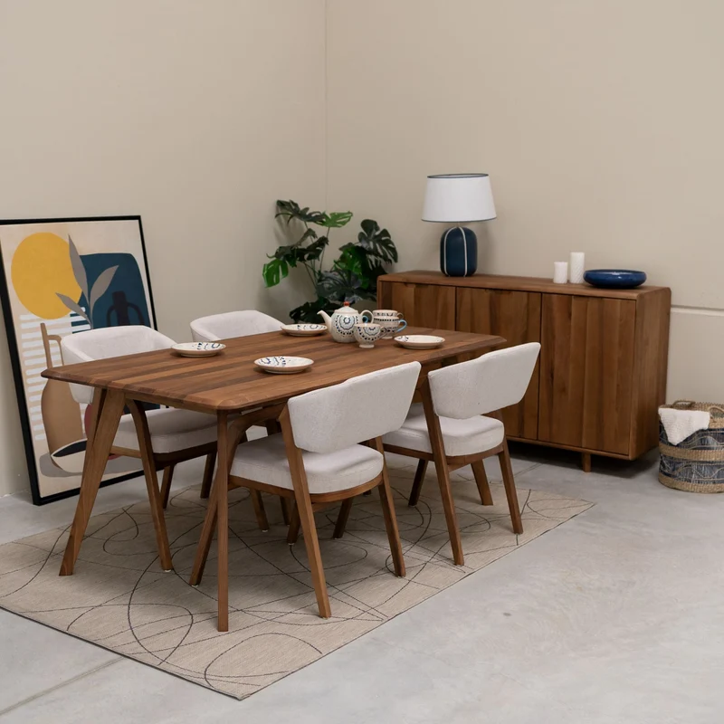 Table à manger fixe en bois massif Suède - NordicStory