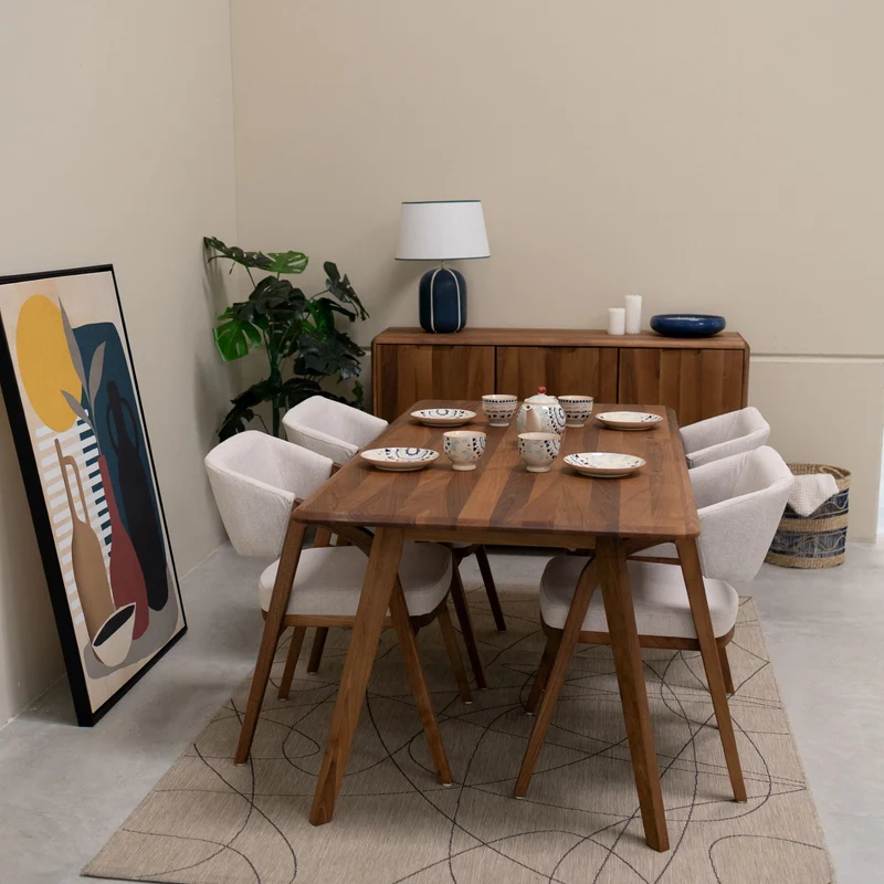 Table à manger fixe en bois massif Suède - NordicStory