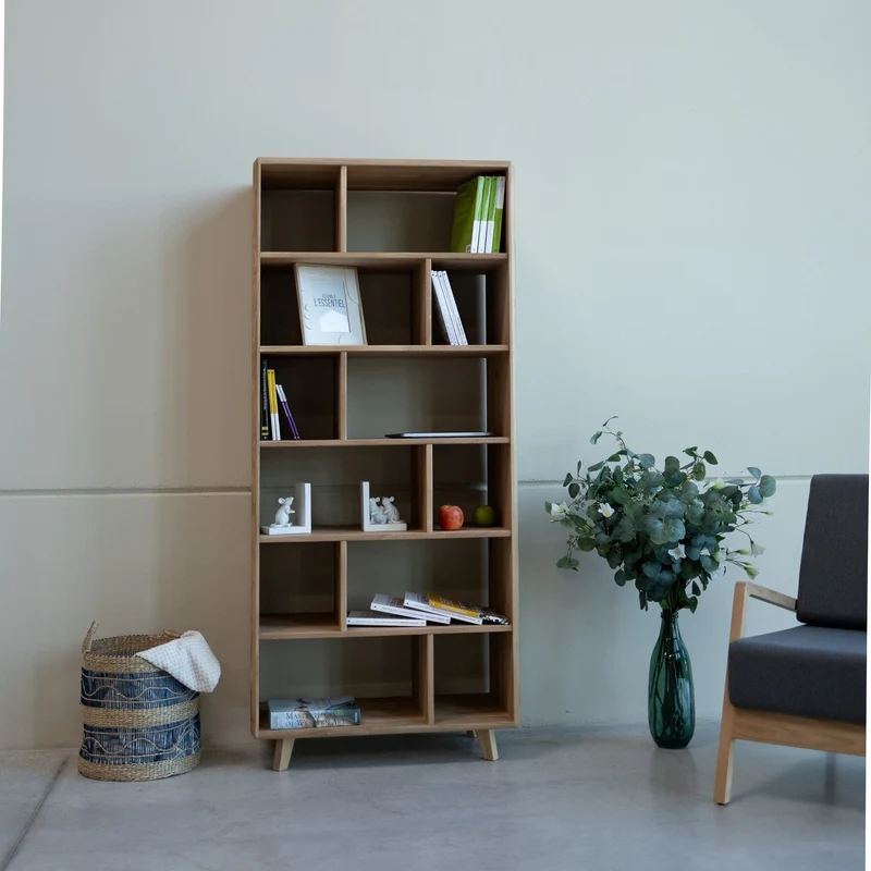 Bibliothèque en bois massif Suède 1 – NordicStory