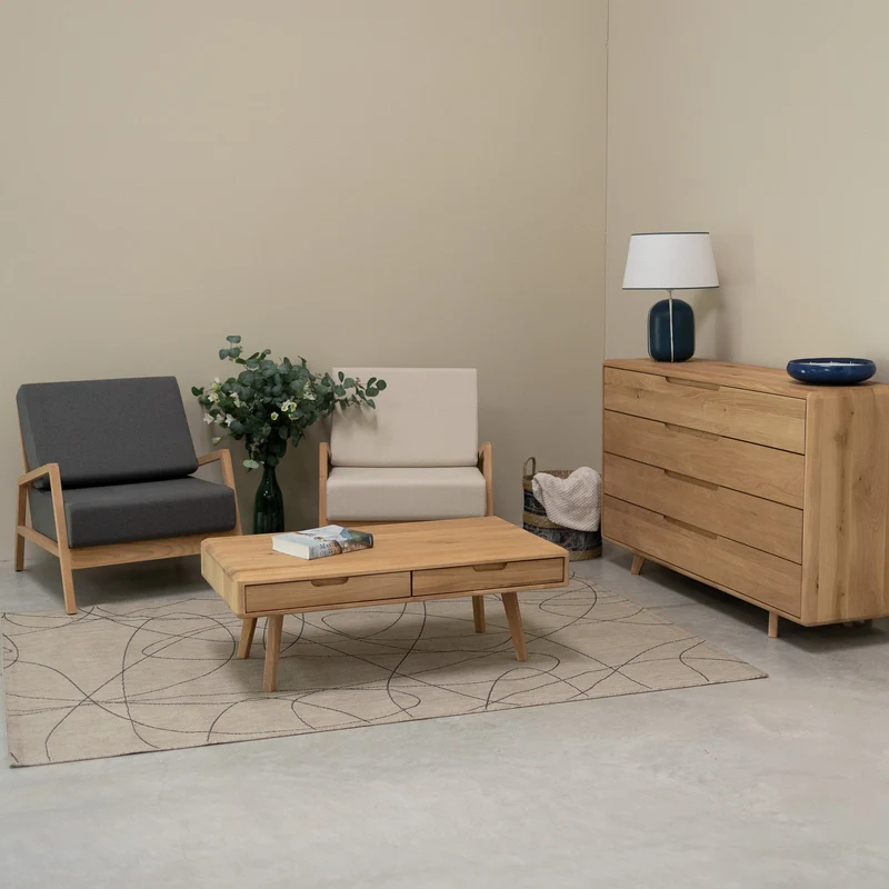 Fauteuil en bois massif de chêne Suède - NordicStory