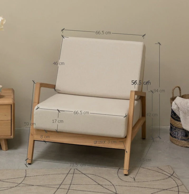 Fauteuil en bois massif de chêne Suède - NordicStory