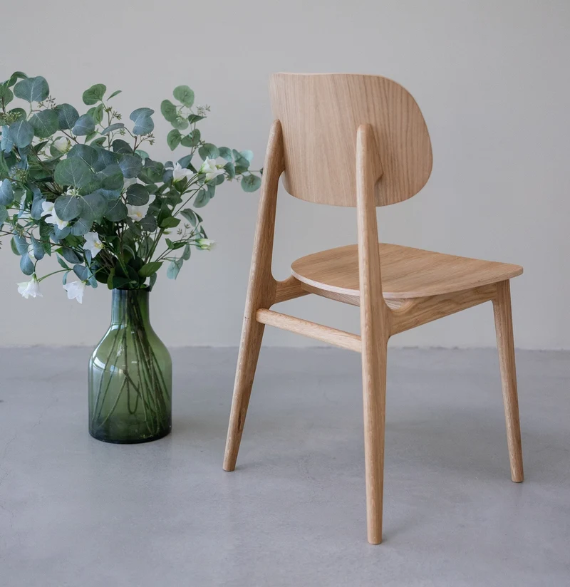 Chaise de salle à manger en bois massif de chêne Varde – Lot de 2 ou 4 chaises - NordicStory