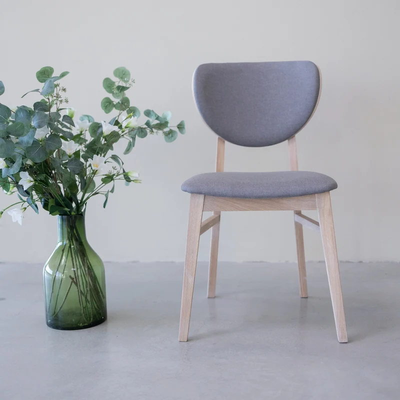 Chaise de salle à manger en bois massif de chêne blanchi Nova – Lot de 2 ou 4 chaises - NordicStory