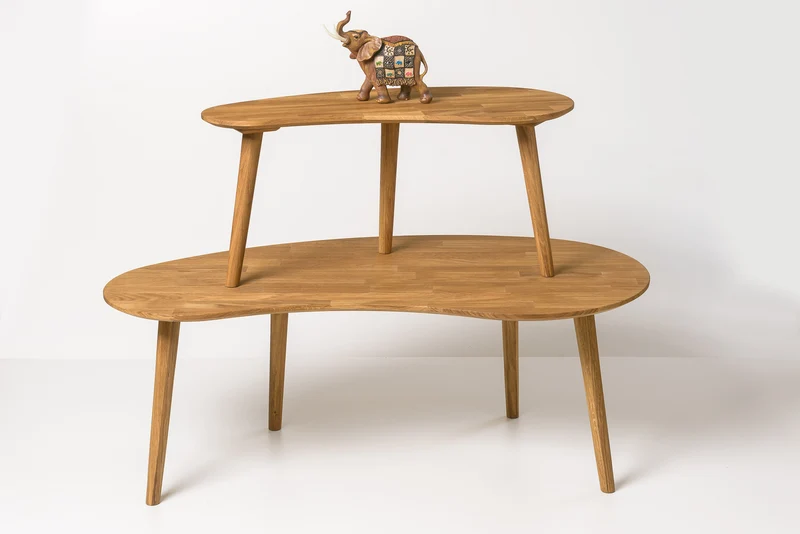 Table basse gigogne en bois massif de chêne Escandi - NordicStory