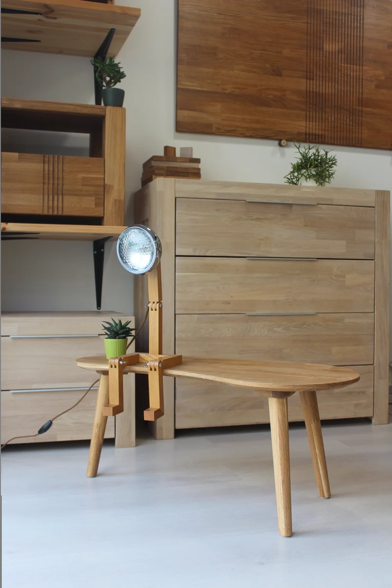 Table basse gigogne en bois massif de chêne Escandi - NordicStory