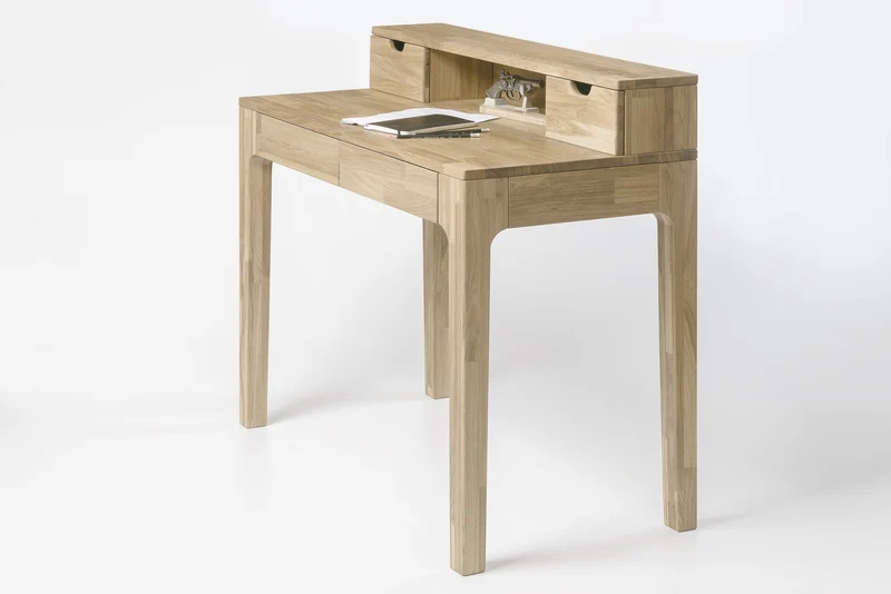 Bureau console en bois massif de chêne Axel II – NordicStory