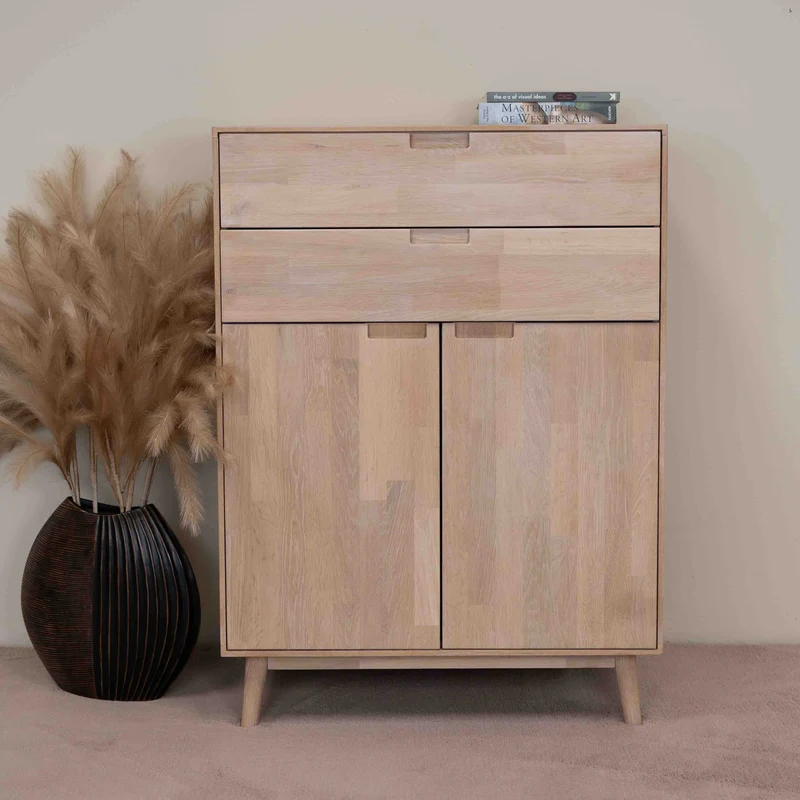 Buffet commode en bois massif de chêne Escandi 2 - NordicStory