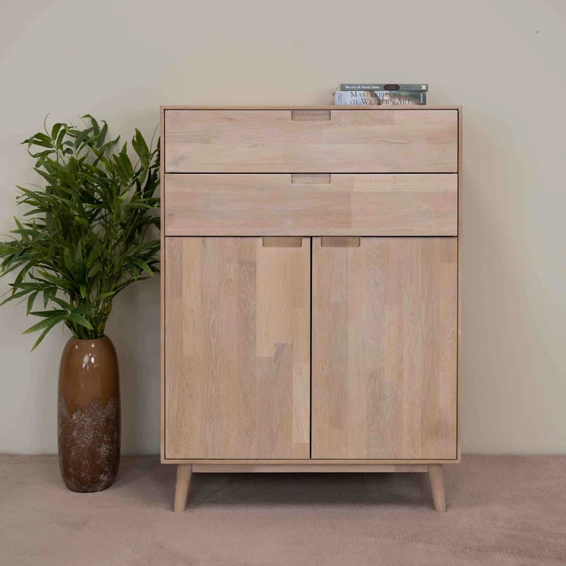 Buffet commode en bois massif de chêne Escandi 2 - NordicStory