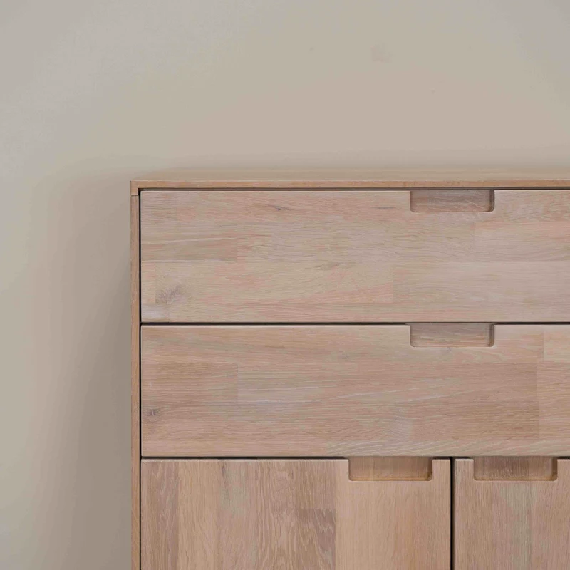Buffet commode en bois massif de chêne Escandi 2 - NordicStory