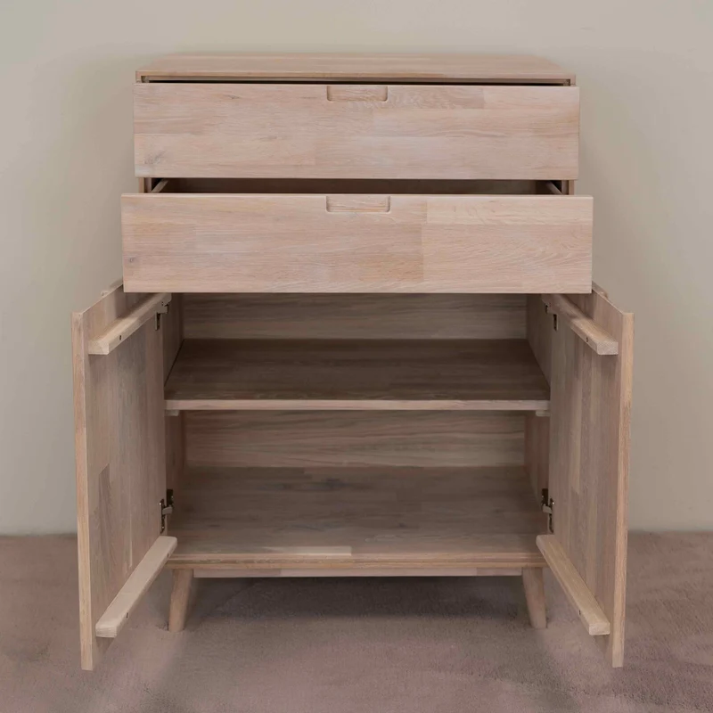 Buffet commode en bois massif de chêne Escandi 2 - NordicStory