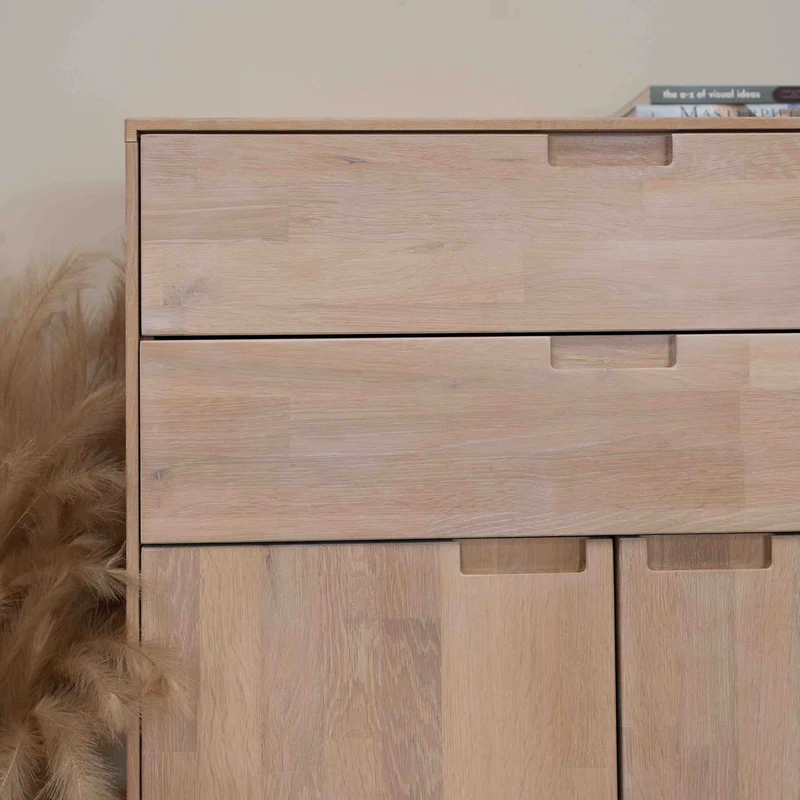 Buffet commode en bois massif de chêne Escandi 2 - NordicStory