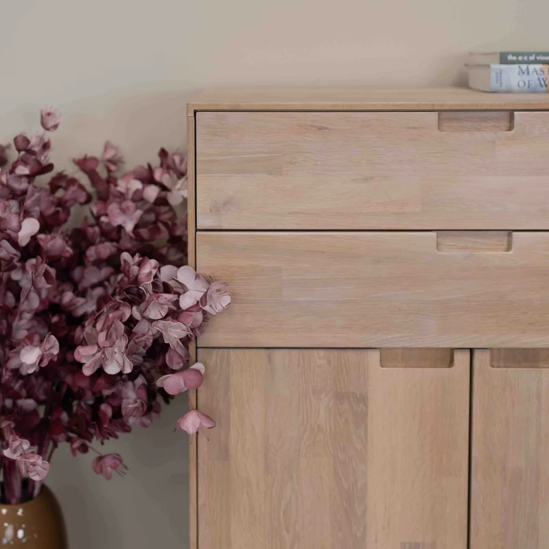 Buffet commode en bois massif de chêne Escandi 2 - NordicStory