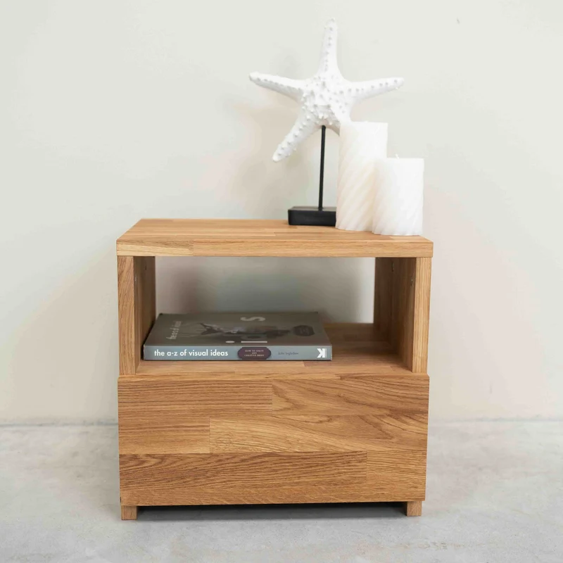 Table de chevet en bois massif de chêne Danemark 1 - NordicStory