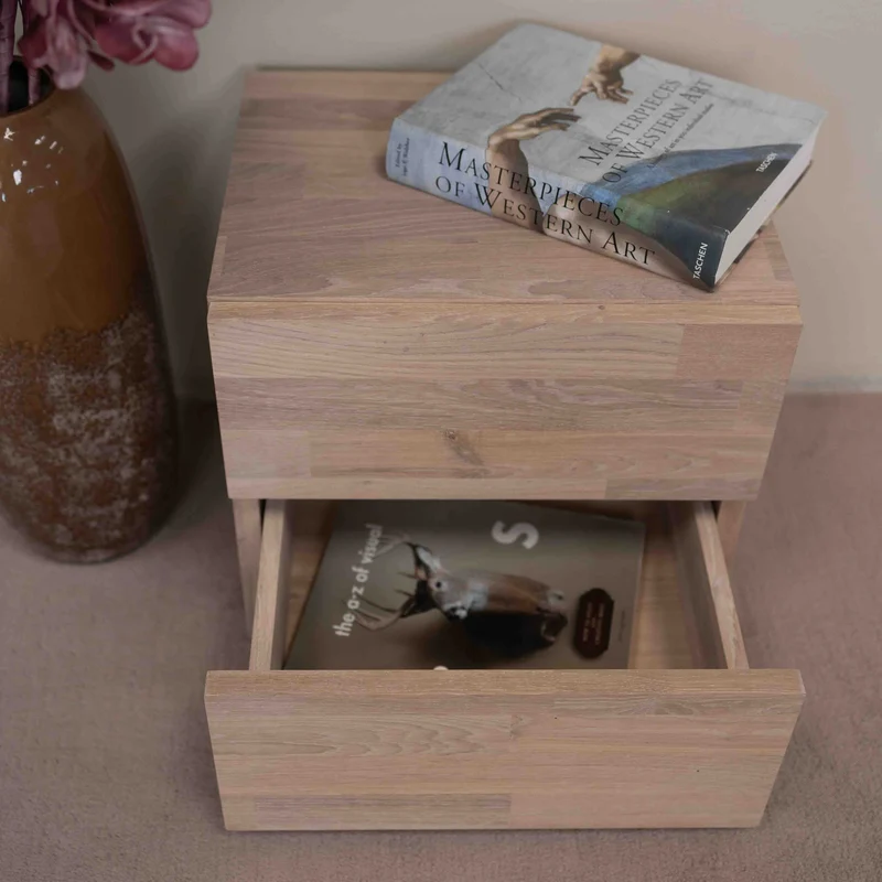 Table de chevet en bois massif de chêne Danemark 2 – NordicStory