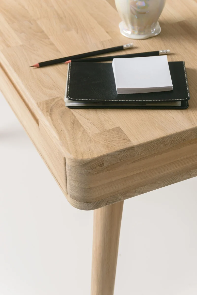 Bureau console en bois massif de chêne Escandi - NordicStory