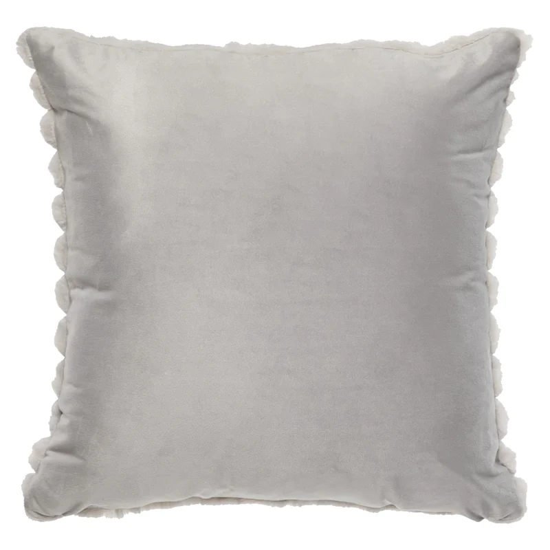 Coussin 18 x 18 po en fausse fourrure - Raya