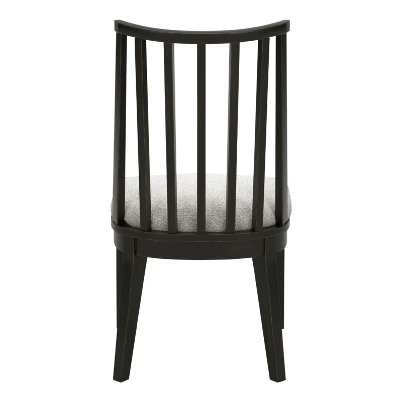 Ensemble de 2 chaises de salle à manger avec assise rembourrée en tissu beige pâle - Galliden