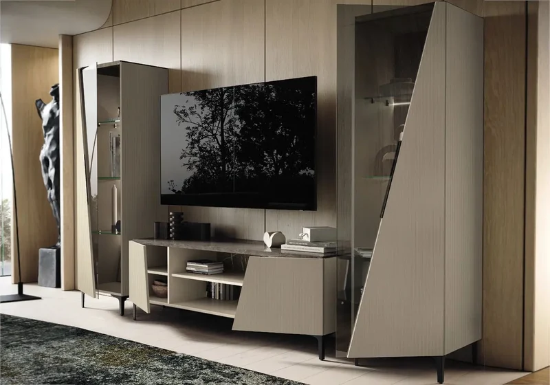 Ensemble meuble TV beige OUNS